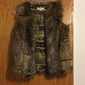 Faux fur vest